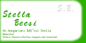 stella becsi business card